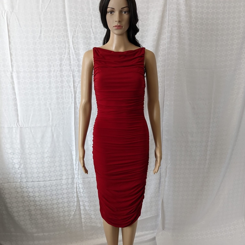 Tahari red dress